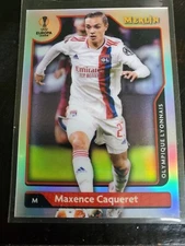 2021-22 Topps Merlin Maxence Caqueret Silver Refractor LYON #96 MINT