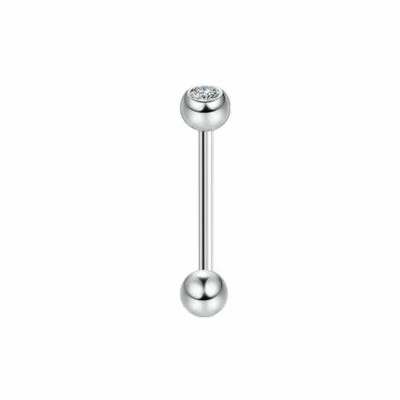 Piercing 925 Silber Kugel Barbell Ohr Brust Tragus Helix Augenbraue A1500 - Bild 1 von 4