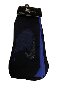 Nike Spark Compression Knee High RUNNING SOCKS Black Purple UK13