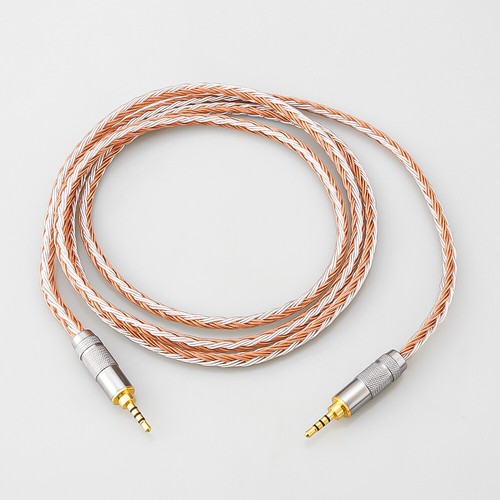 Copper Silver Plated 2.5mm to 2.5mm TRRS Balanced Male Hifi Audio Adapter Cable - Picture 2 of 8