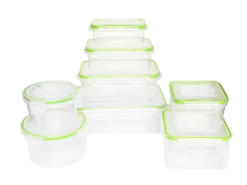 CrossFrog 8pc Plastic Food storage Meal Prep Container  Airtight 100% BPA Free  - Picture 10 of 10