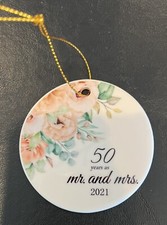 Christmas Ornament "50 Years as Mr. Mrs." 2021 - A0162