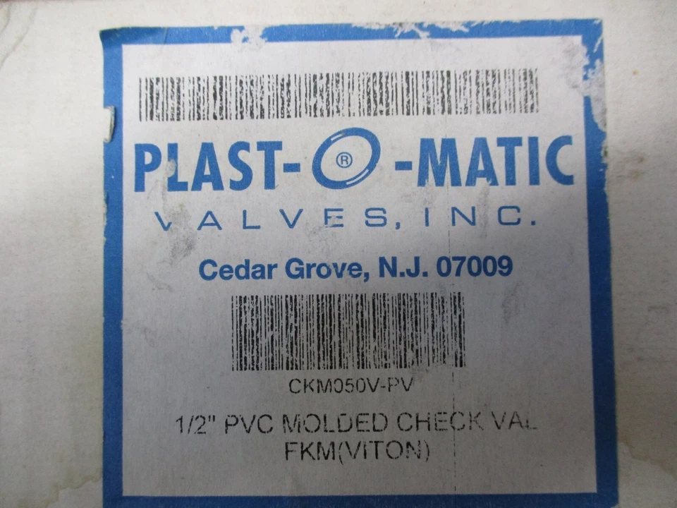 PLAST-O-MATIC CKM 1/2" 150 MWP PVC Self-Closing Thermoplastic Check Valve - Image 4 of 4