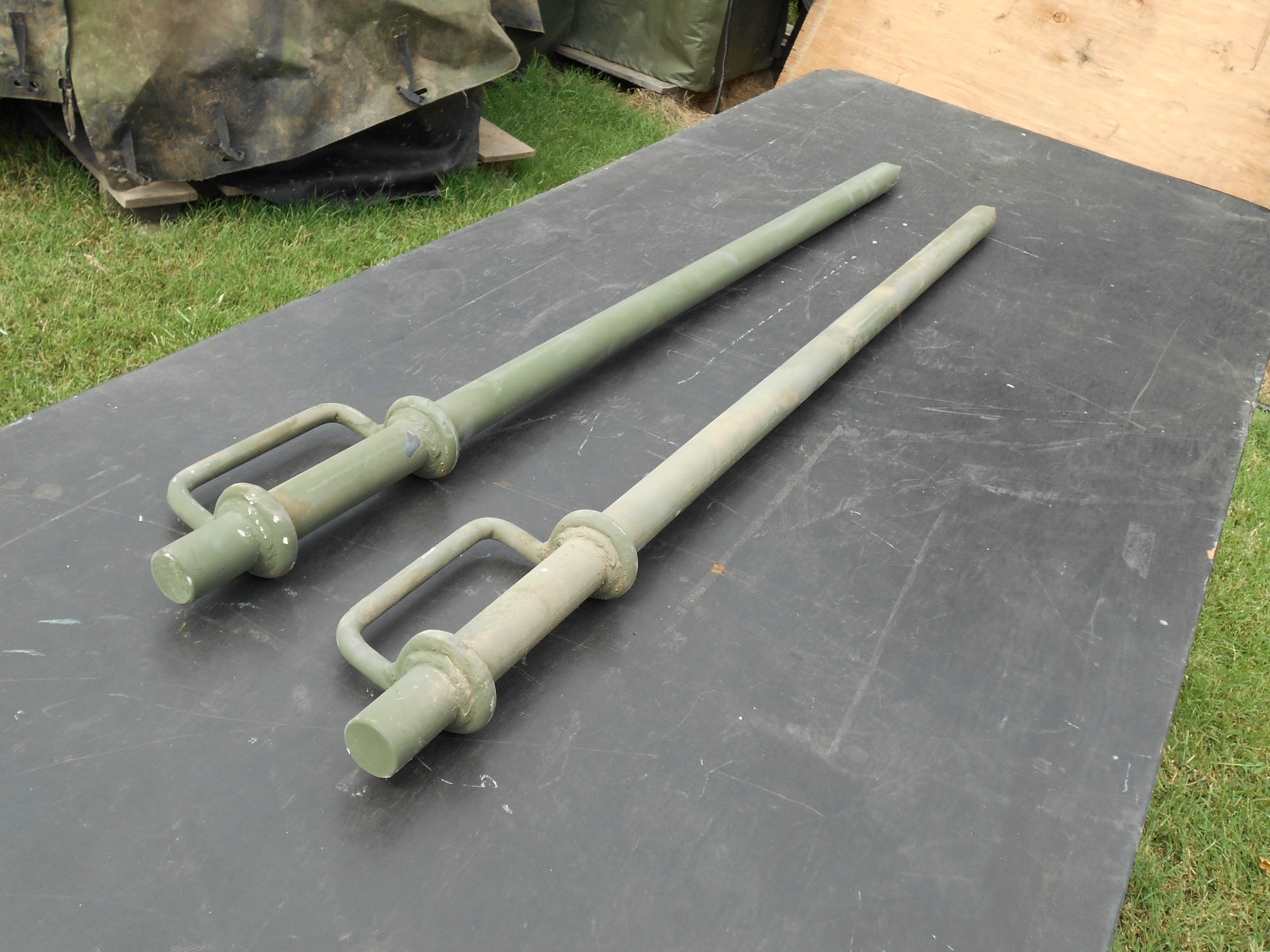 TWO.....MILITARY SURPLUS TENT STAKE ANCHOR PIN CANOPY SUPPORT TIE DOWN 42"' ARMY eBay