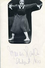 Marcia Haydee autograph, BALLET dancer, choreographer and ballet director, signe
