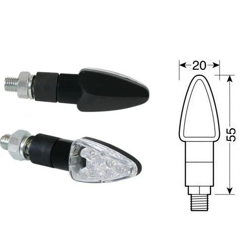 Pour Mv Agusta Brutale 990 R Set Immatriculation Moto Universale + 2 Vols LED + - Photo 4/4