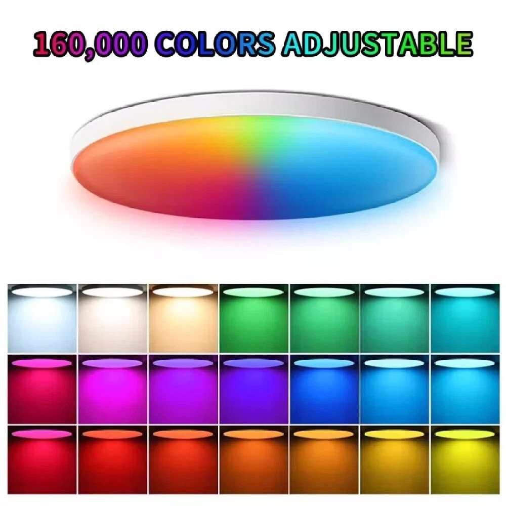 Smart LED Ceiling Light Lamp Colour Changing 24W Alexa Google APP WIFI RGB+CCT - Picture 5 of 15