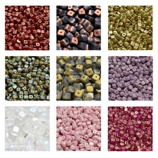 Rutkovsky 111-59007 Cube Pressed Beads Czech Glass 4mm 5mm Sizes 10g 20g Packs