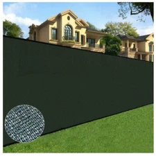 4 Ft. X 50 Ft. Black Privacy Fence Screen Netting Mesh with Reinforced Eyelets f