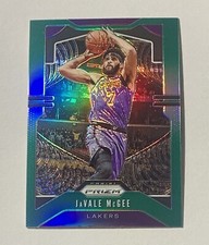 2019-20 Panini Prizm JaVale McGee Green Prizm #225 Los Angeles Lakers