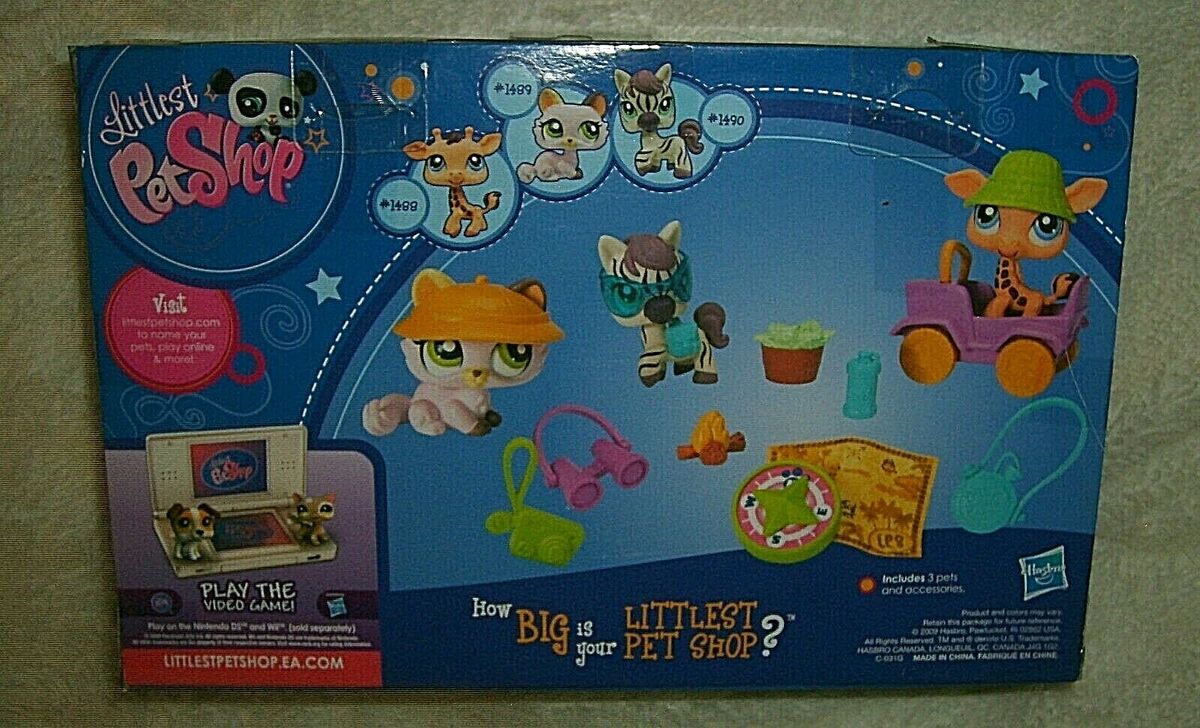 Littlest Pet Shop Search 'n Safari #1488-1490 Zebra, Giraffe Littlest Pet Shop Search 'n Safari #1488-1490 Zebra, Giraffe