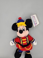 Disney Store Plush Bean Bag Mickey Mouse Christmas Nutcracker 11"