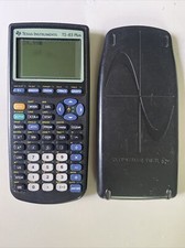 Texas Instruments TI-83 Plus Graphing Calculator Black w/ Cover Tested Works