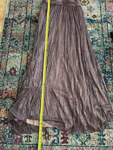 Catherine Deane Rent the Runway Niya Gown Metallic Shimmer Pink Size 8 - Picture 9 of 11
