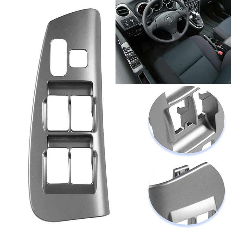 Left Front Door Window Switch Bezel – Gray Cover For Toyota Matrix & Pontiac Vibe