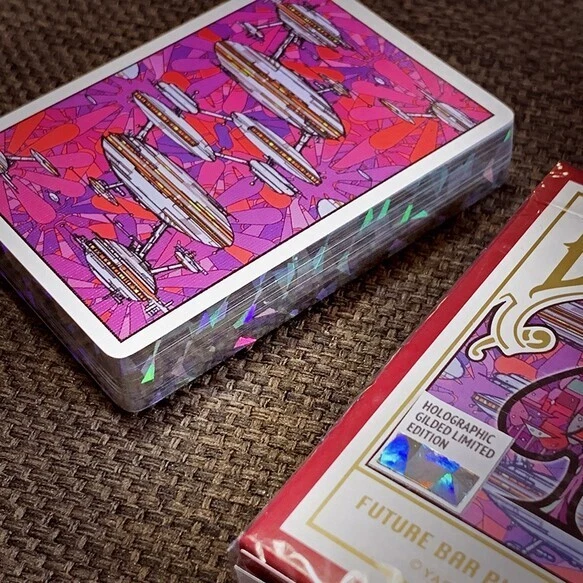 Bicycle Future Bar Playing Cards Holographic Gilded version by Yasuyuki Honne - Image 2 of 4