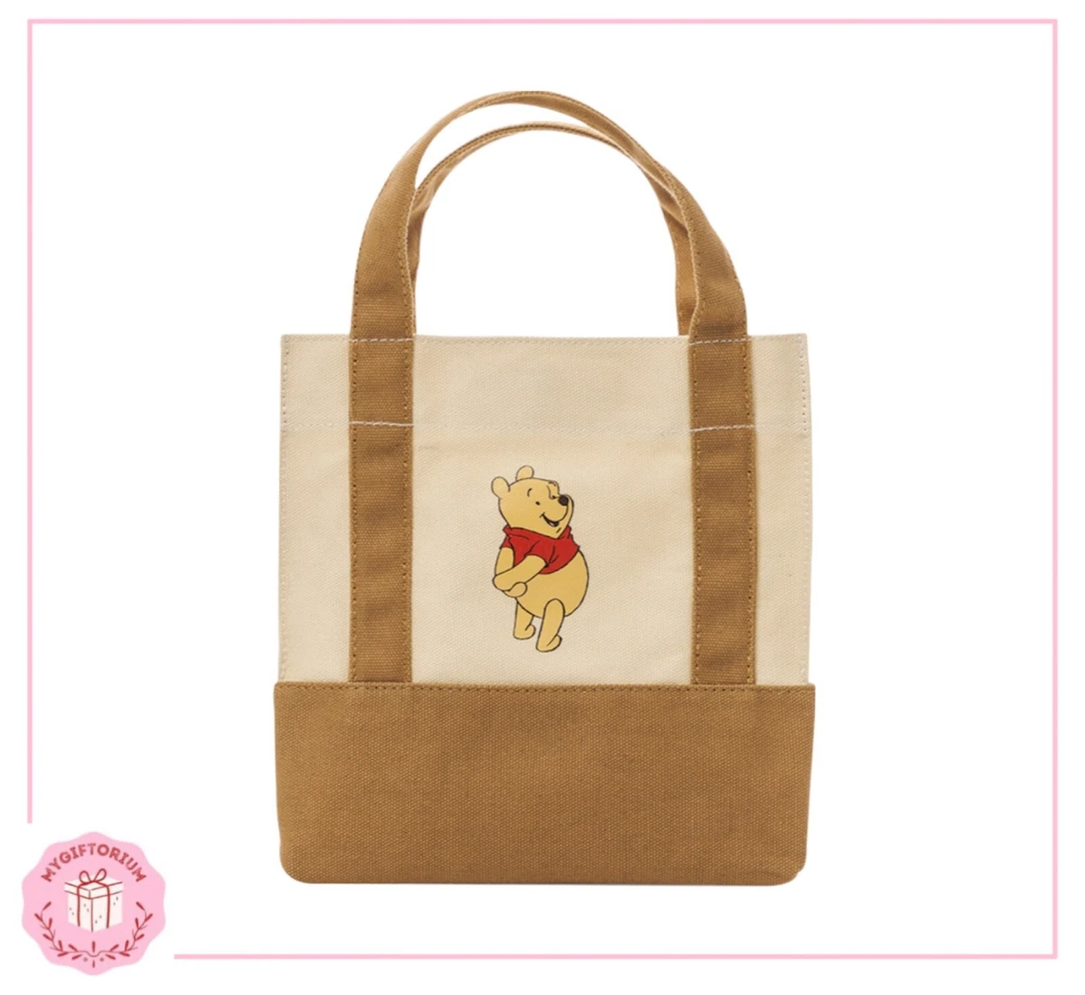 Gracegift x Disney Collection Winnie the Pooh Small Canvas Tote Bag Brand New