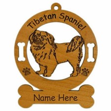Tibetan Spaniel Standing Dog Ornament Personalized With Your Dogs Name 4168
