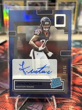 /99 2022 Clearly Donruss, John Metchie III Blue Rated Rookie Auto