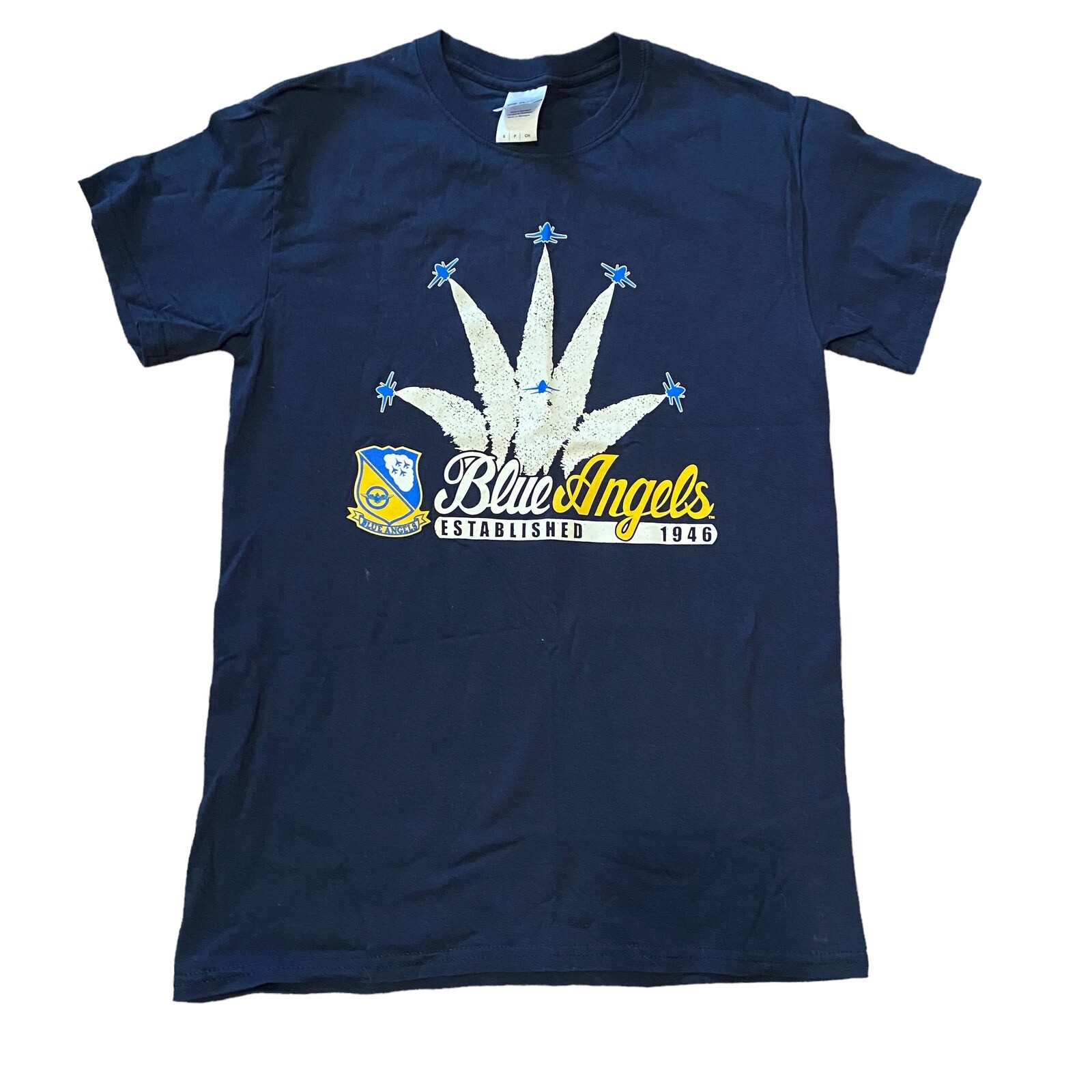 Blue Angels T Shirt Size Small Airplane Military Tee US Navy