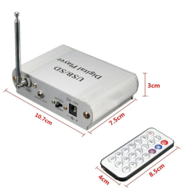 Lettore MP3 con Radio FM, USB, slot per SDcard e telecomando Lettore MP3 con Radio FM, USB, slot per SDcard e telecomando