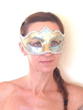 BLUE VENETIAN MASQUERADE BALL MASK CARNIVAL NEW YEAR'S EVE