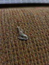 Sterling Silver Charm Pendant Ice Skate 925