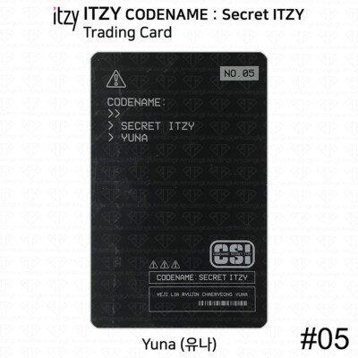 ITZY CSI Code Name Secret ITZY Trading Card Photocard Yeji Lia