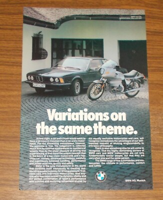 Seltene Werbung BMW 633 CSi - Variations on the same theme 1981