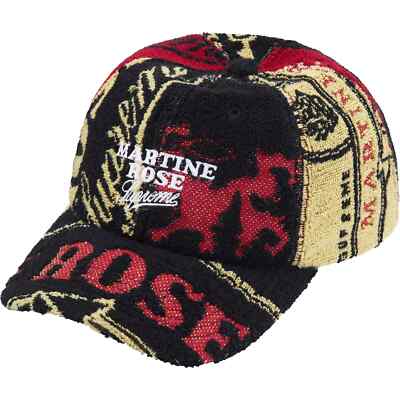 Supreme x Martine Rose Towel 6-Panel Cap Black Natural Green Supreme x Martine Rose Towel 6-Panel Cap Black Natural Green