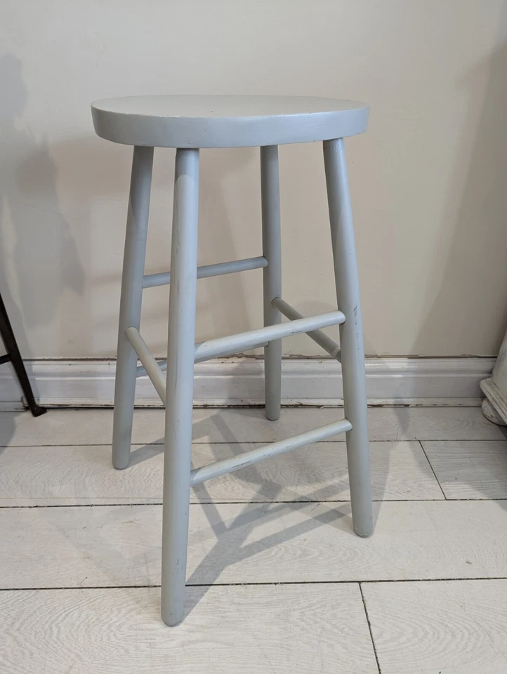 Solid Wood Bar Pub Stool Garden Pub Man Cave Den Solid POSTAGE Available  - Image 3 of 4