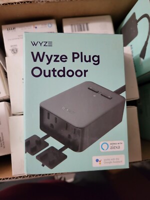 Wyze Plug Outdoor, Dual Outlets 2.4GHz WiFi Smart Plug, Alexa, Google Assistant