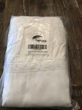 Yinfung Eyelet Pillow Shams White 20x36