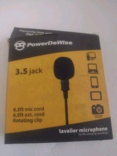 PowerDeWise Lavalier Lapel Microphone W/ Clip - Smartphone Camera PC or Laptop