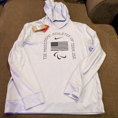 Paralympic Athletes Of Team USA Nike Tee Shirt Hoodie Mens M New $80 Tag 