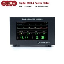 4.3" 1.8-54MHz Digital SWR  Power Meter 200W Standing Wave Meter CQV-SWR-508