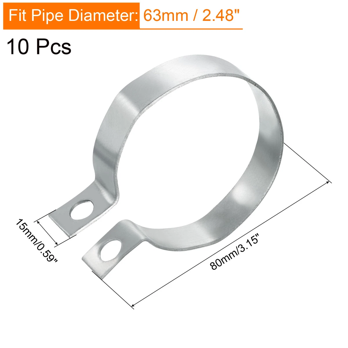 10Pcs Split Ring Hanger Pipe Strap Pipe Clamps Bracket Support Fit