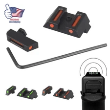 Fiber Optic 3 Dot Front Rear Sight for Glock 17 19 22 23 26 27 33 34 35 37 38 39