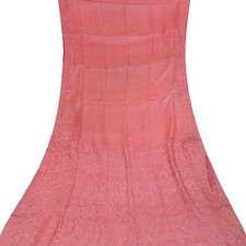 Swastik Vintage Pink Sarees 100 Pure Silk Hand Embroidered Thread Sari
