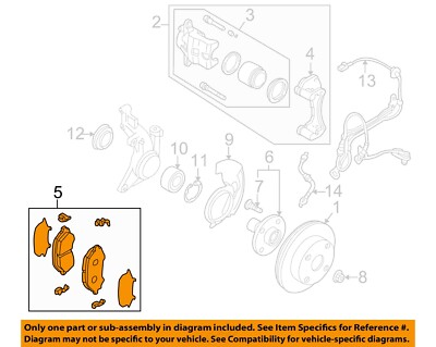 MAZDA OEM 01-03 Protege Front Suspension Brake Components-Brake Pads CBY43328Z