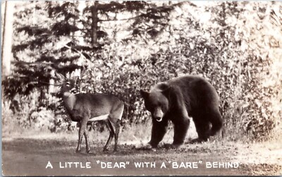 RPPC A Little ''Dear'' with a ''Bare'' Behind - c1930s Humor Photo Postcard