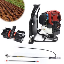3IN1 Backpack 4-Stroke Cultivator Tiller Lawn Mower Brush Cutter Hedge Trimmer