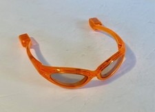 Orange LED Light Up Party Glasses / Rave Glasses 7 Different Flash Patterns
