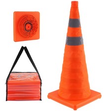 Uimoso Safety Cones 4 pcs 28" Collapsible Traffic Cones with Reflective Collars