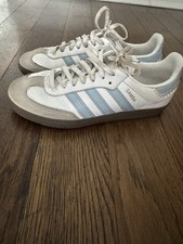 adidas Samba Original Kids Size 2.5 White Blue