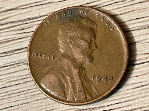 1944 Lincoln Wheat Cent No Mint Mark L On Rim Error Coin L In Liberty On Rim - Picture 3 of 7