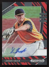 2020 Panini Prizm Draft Picks Landon Knack Auto Tiger Stripes #/25 #PDP60 Card