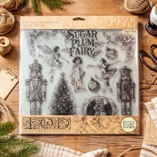 Iron Orchid Designs IOD 2025 Decor Stamp  Sugar Plum Fairy  Christmas Craft Art