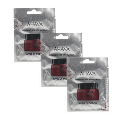 3x Ahava Overnight Wrinkle Mask Apple of Sodom 6ml - KOSTENLOSER VERSAND
