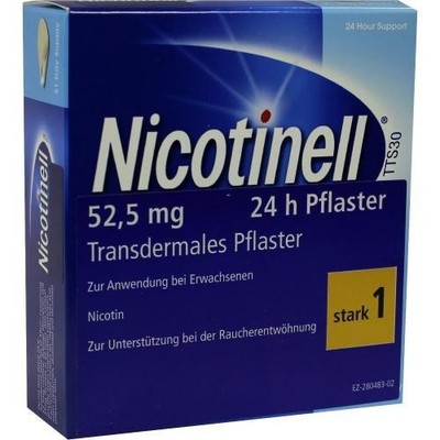 NICOTINELL 21 mg/24-Stunden-Pflaster 52,5mg 21 St PZN 1262021